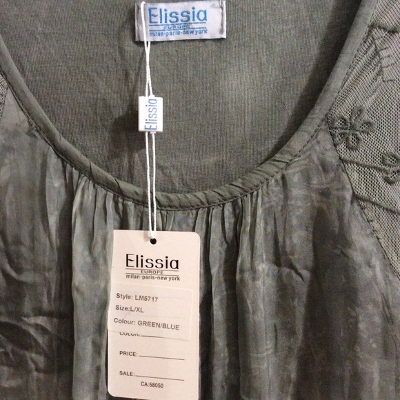 NWT Italy 🇮🇹 Elissia Europe silk ombré dress - Picture 3 of 16